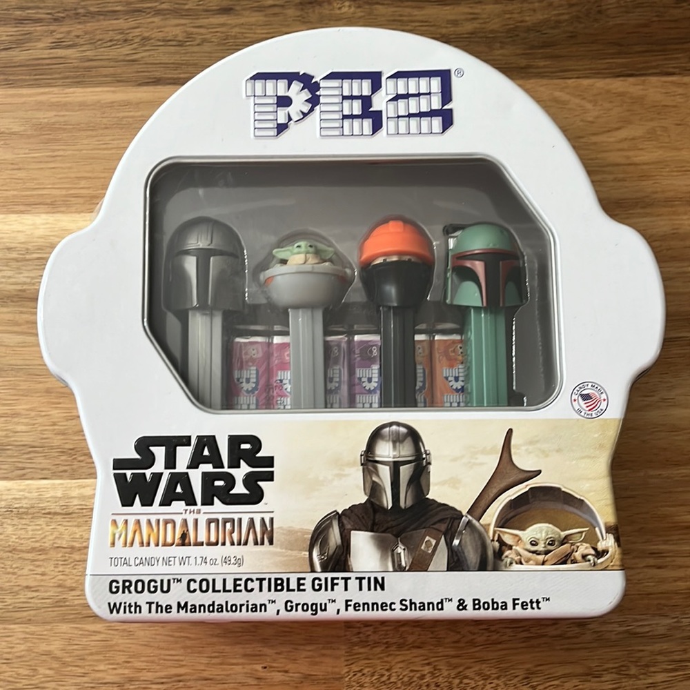 Pez Star Wars The Mandalorian Grogu Collectible Gift Tin New Factory Sealed